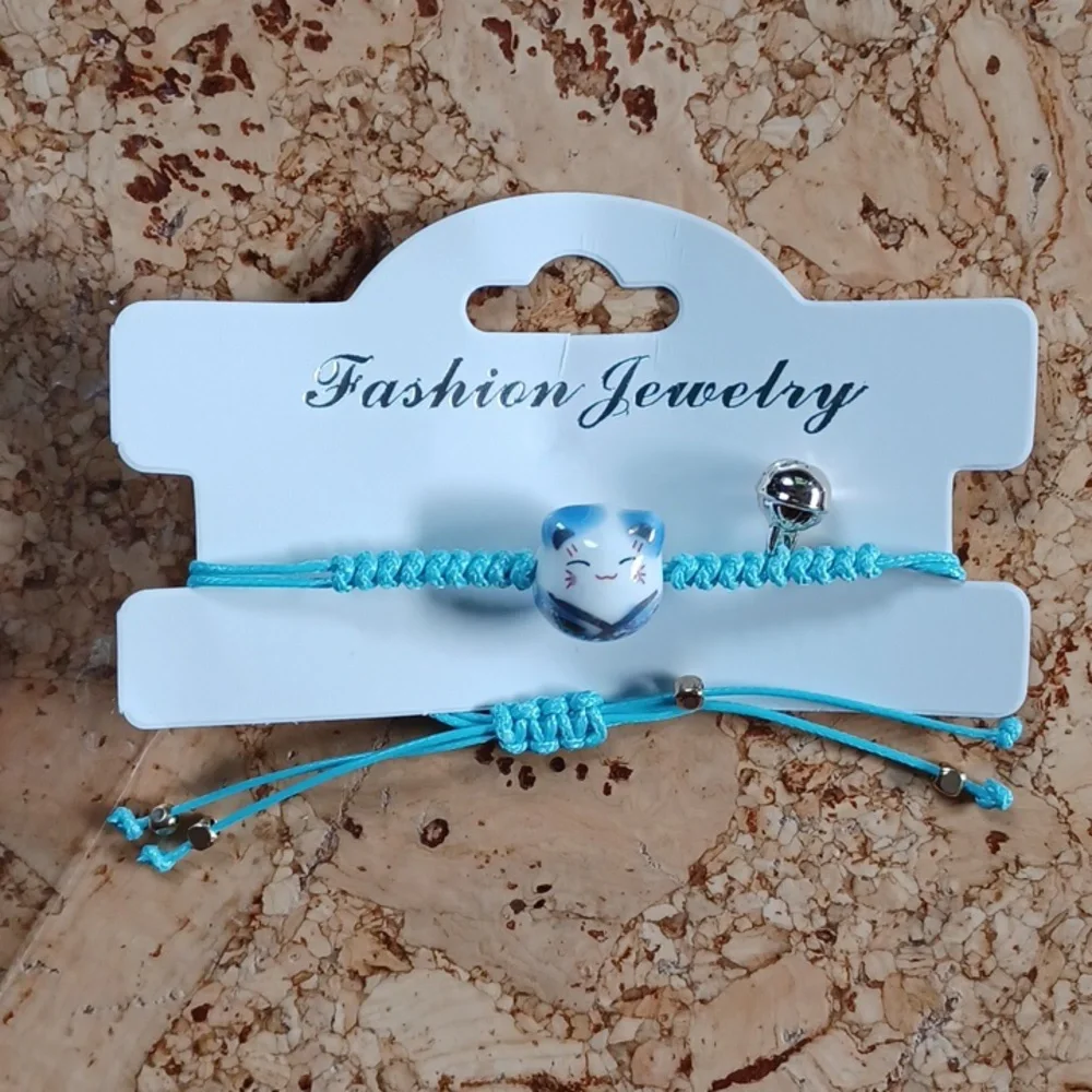 *3 for $20 ITEM* Bracelet: Blue Lucky cat bracelet, one size, NWT